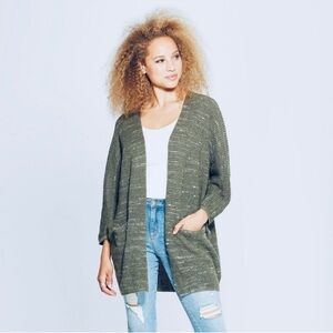 Universal Thread Green oversized dolman sleeve open front cardigan sweater XXL